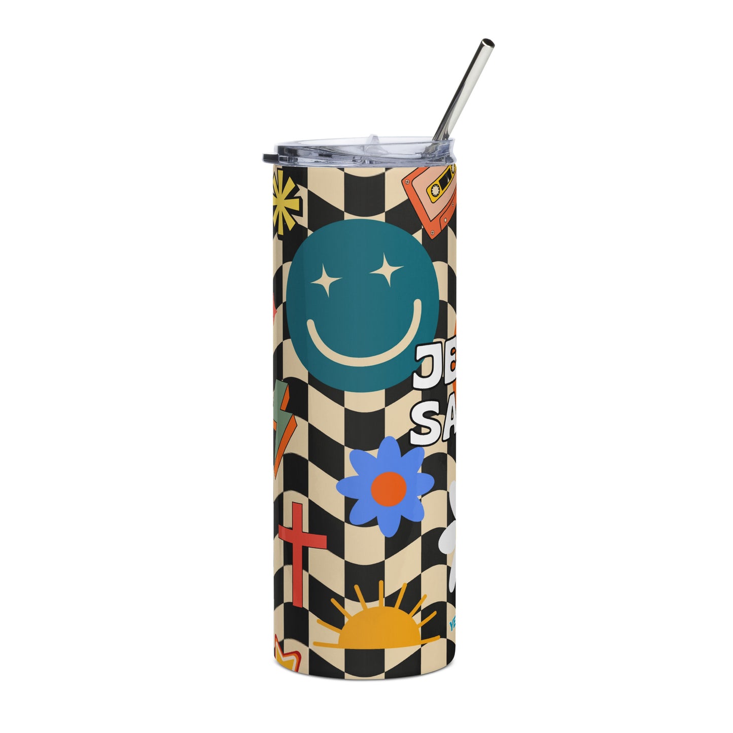 Unique faith-based gift, Yea Amen "Jesus Saves" insulated cup