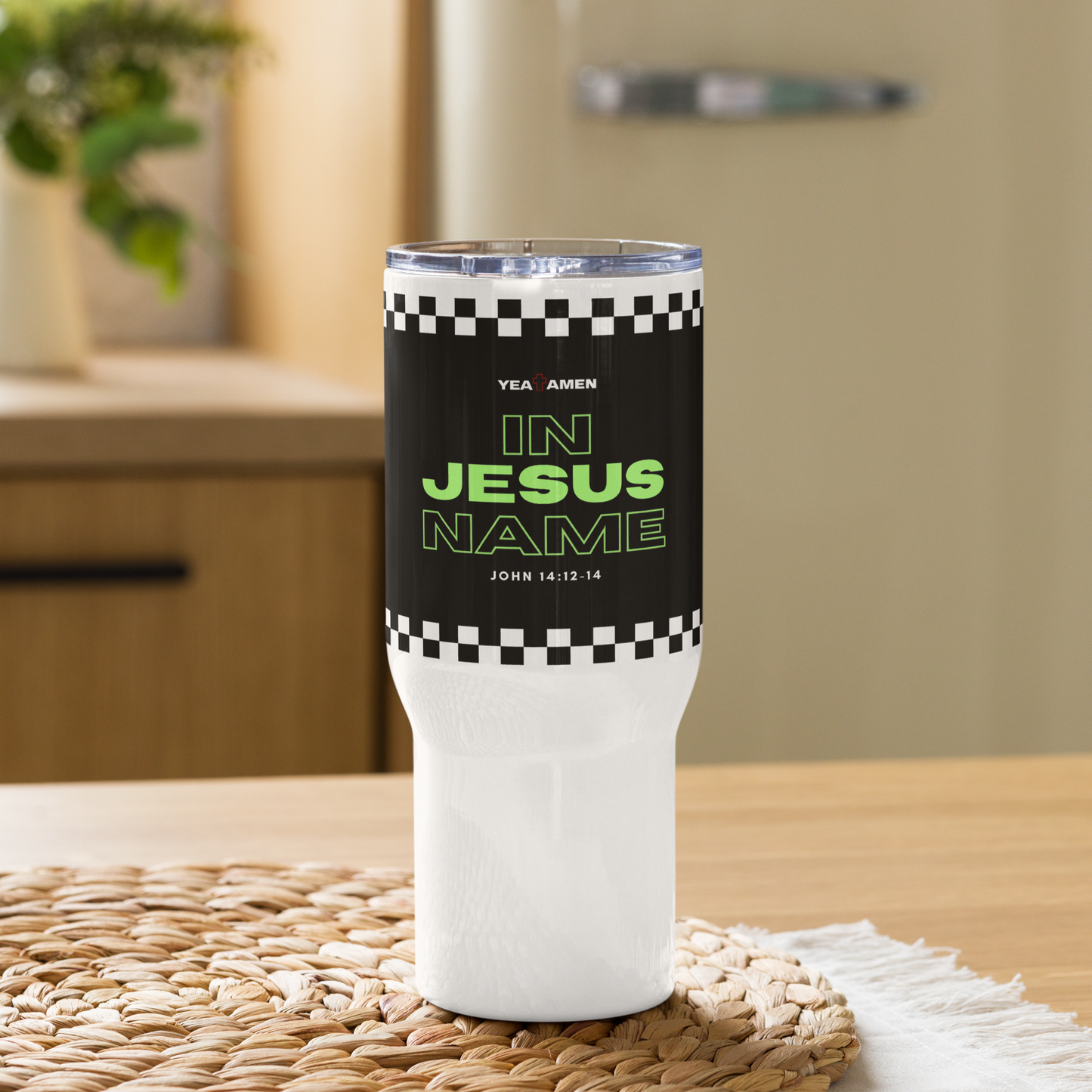 In Jesus' Name Christian Travel Mug