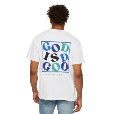 God is Good Scripture T-shirt Blue