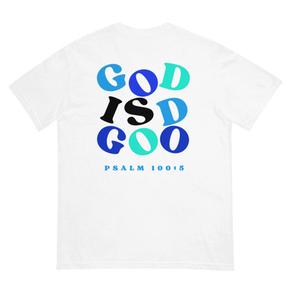 God is Good Scripture T-shirt Blue