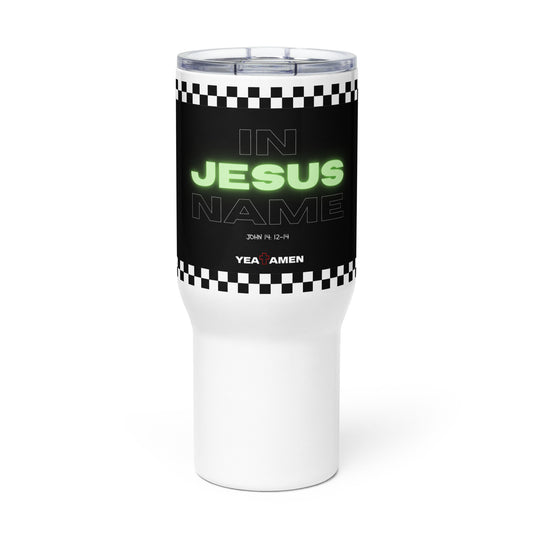 "In Jesus' Name" Stainless Steel Travel Mug